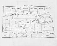 North Dakota State Map, Cavalier County 1954